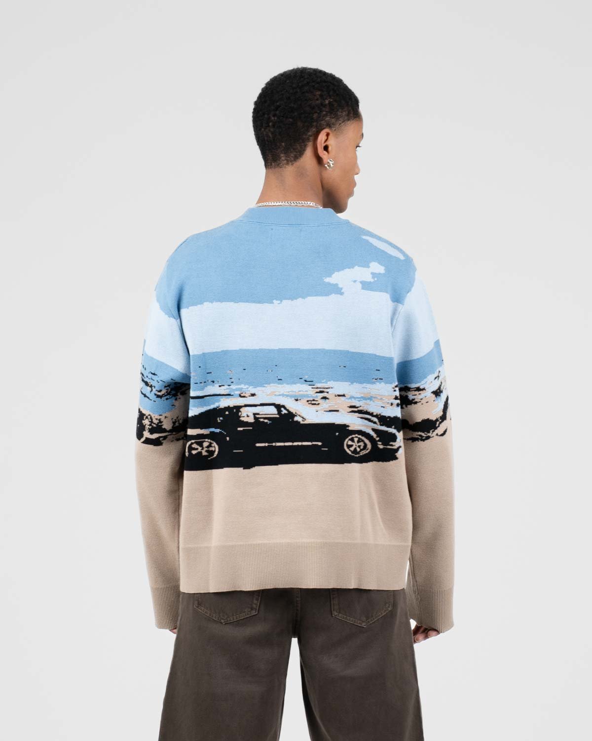 Jaquard Knit Blue Car | Skagen - clothing.dk